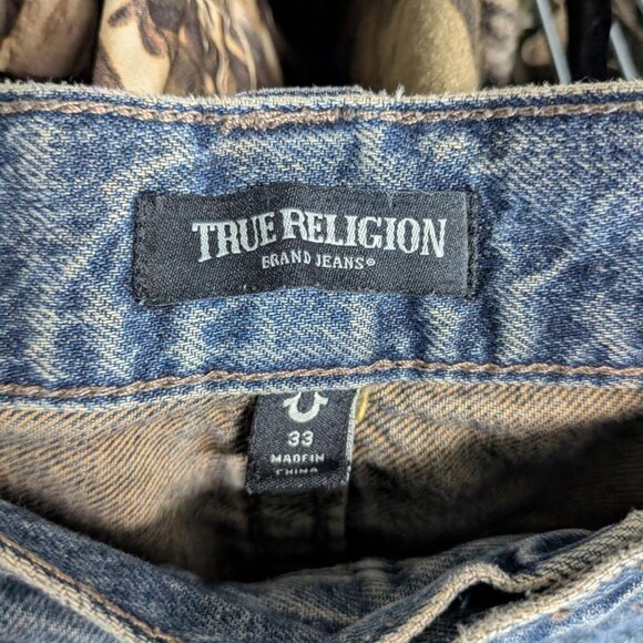 CRAZY Mikey baggy True Religion jeans with custom hem - Picture 5 of 6